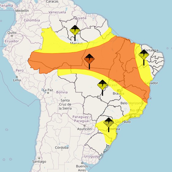 Curitiba e litoral paranaense sob aviso de tempestade