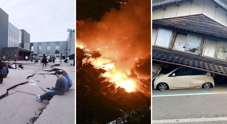 Terremoto e risco de tsunami no Japão