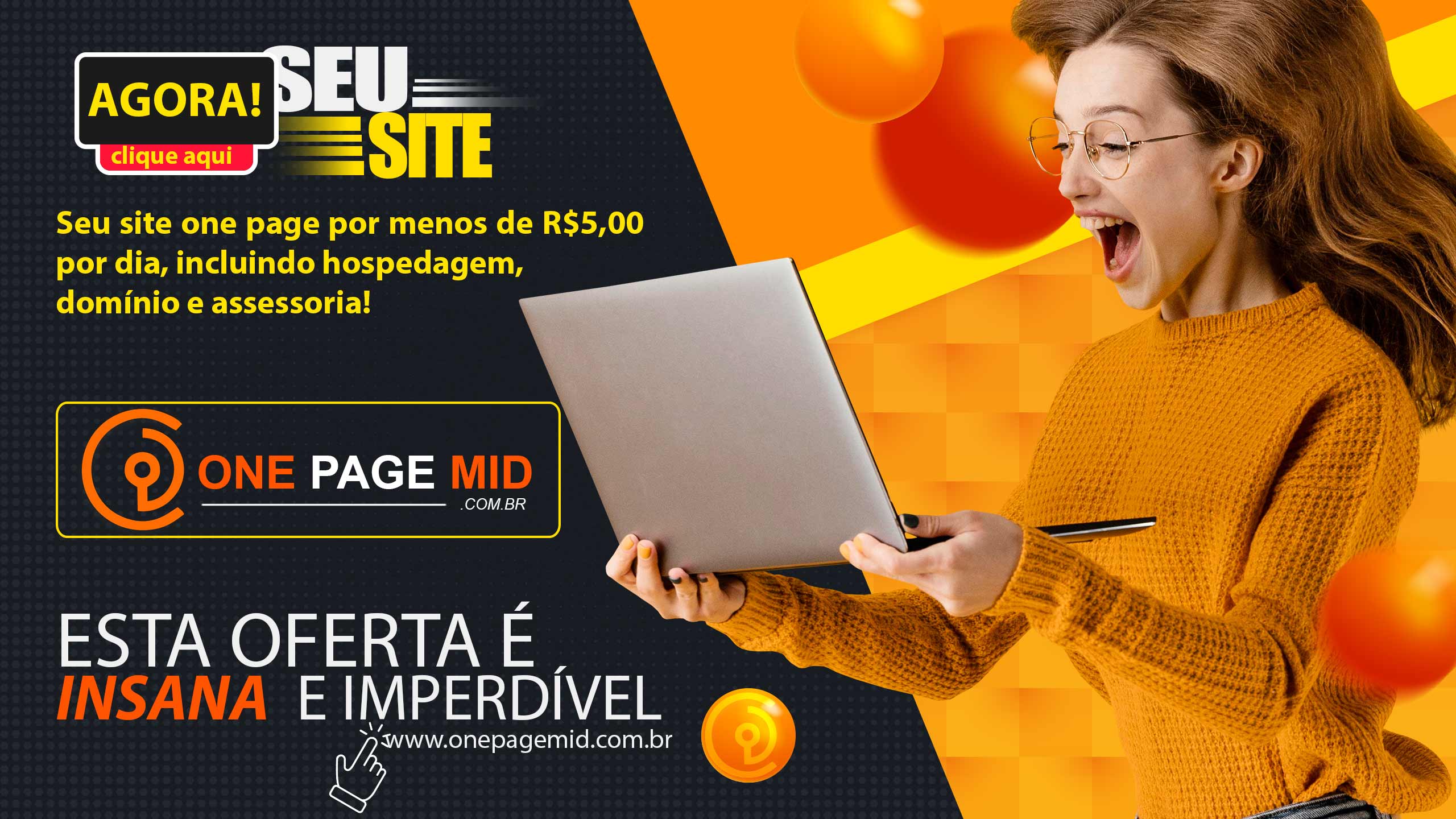SITE ONE PAGE: Tendência para pequenas empresas e profissionais liberais